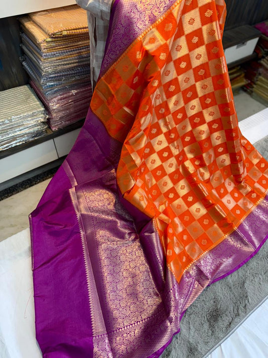 Dupion Pure vintage vibe pattu saree
