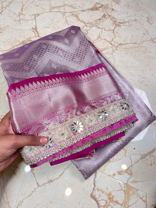 Maharani collection Banarasi tissue Soft silk saree