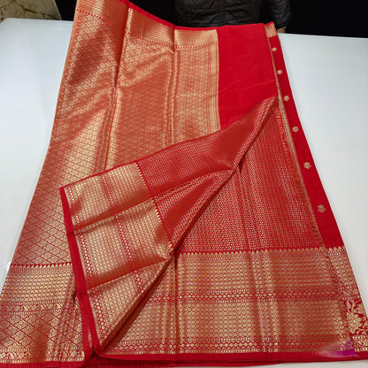 Semi Banarasi’s Katan silk weaving temple sarees