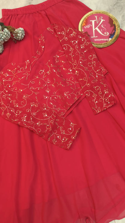 Crop top style (Anarakali ) gown stylish work sets