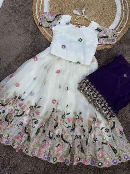 Kids Cute Lehenga set with dupatta for festival