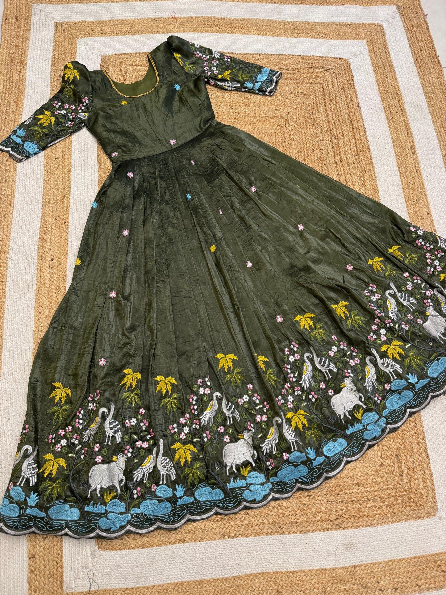 Soft crush pichwai classic gowns
