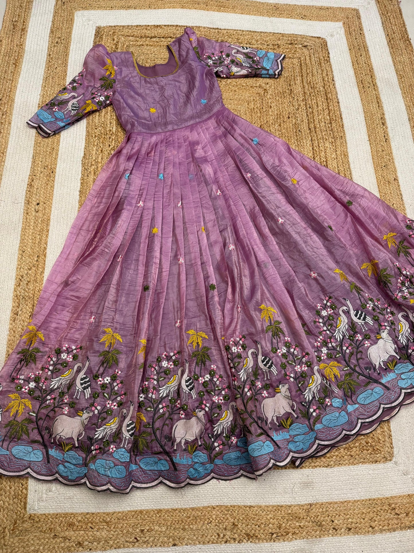 Soft crush pichwai classic gowns
