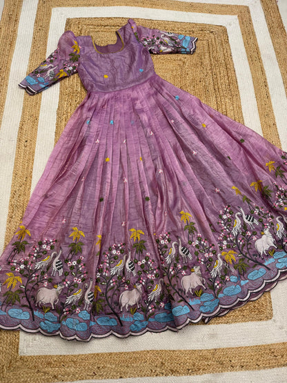 Soft crush pichwai classic gowns