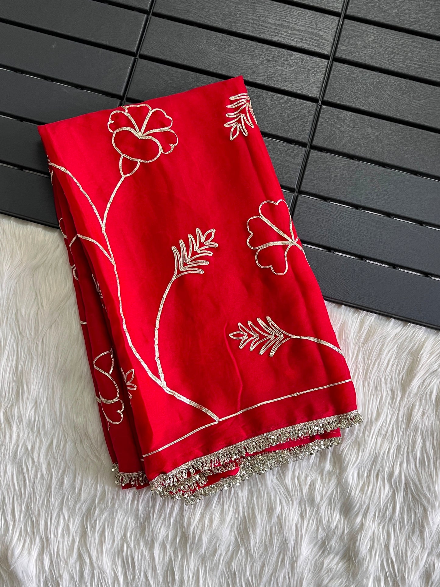 Budget Georgette gota work sarees