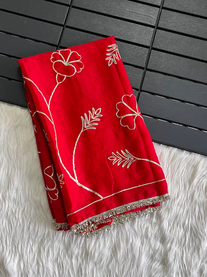 Budget Georgette gota work sarees