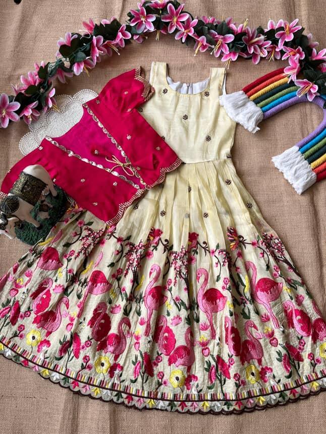 Kids Party wear Gowns with Coat