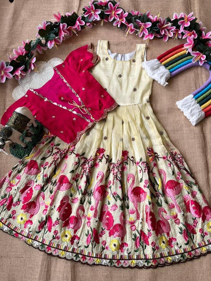 Kids Party wear Gowns with Coat
