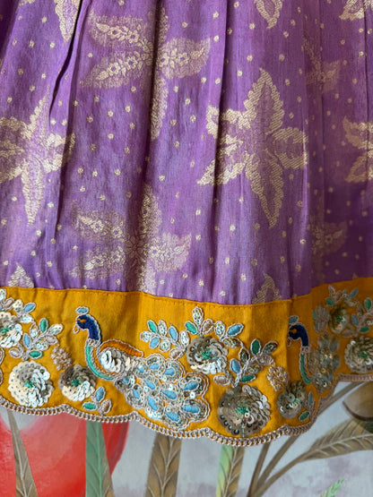 Floral cute Gown with Maggam Work Coat❤️