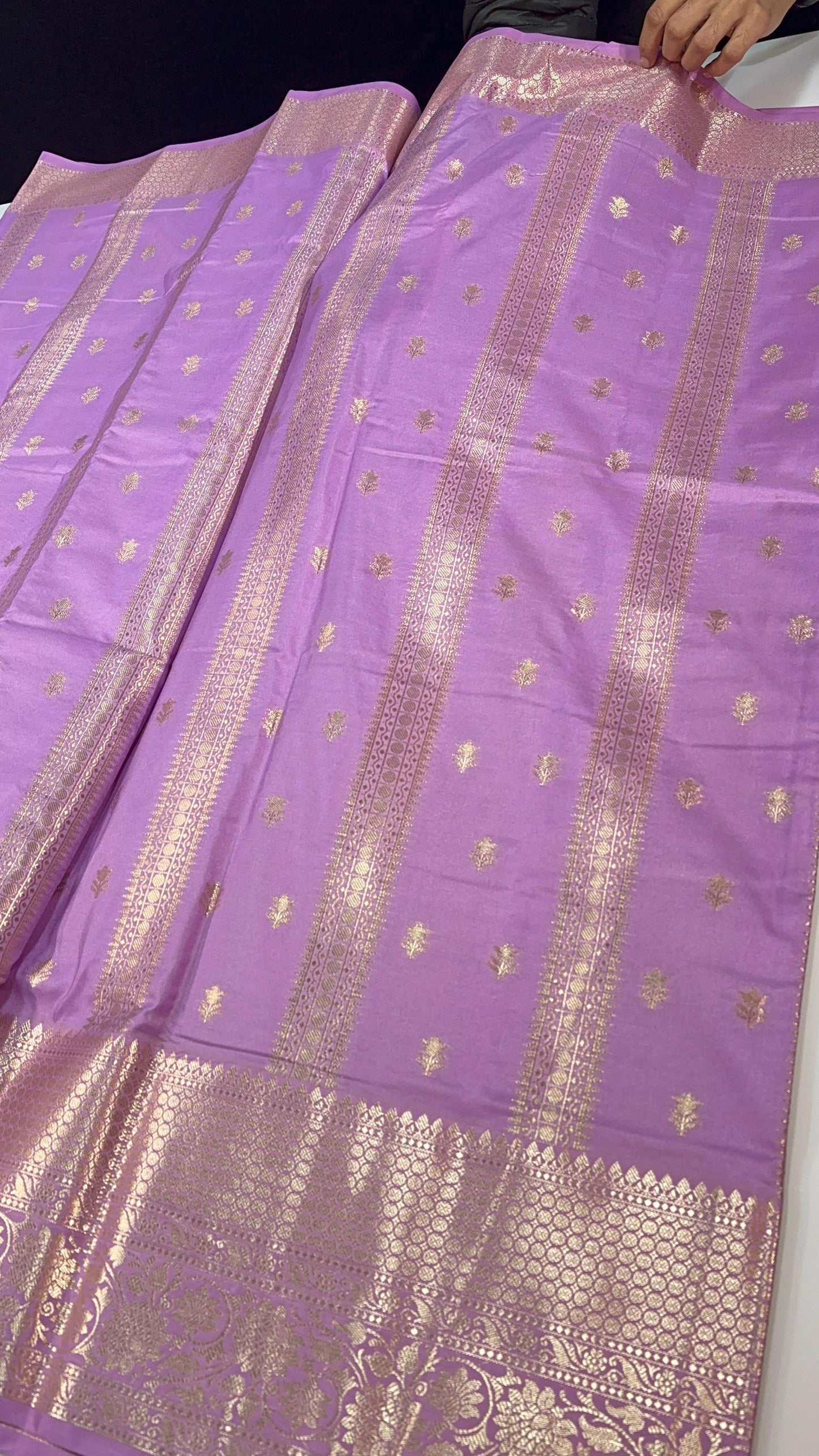 Semi Banarasi’s Katan silk weaving temple sarees