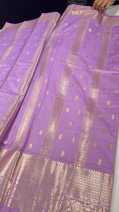 Semi Banarasi’s Katan silk weaving temple sarees