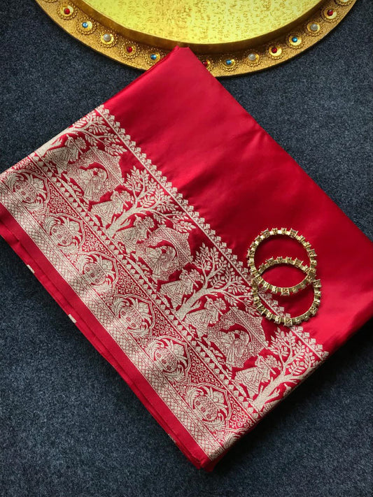 Premium Satin silk vintage Handloom’s saree