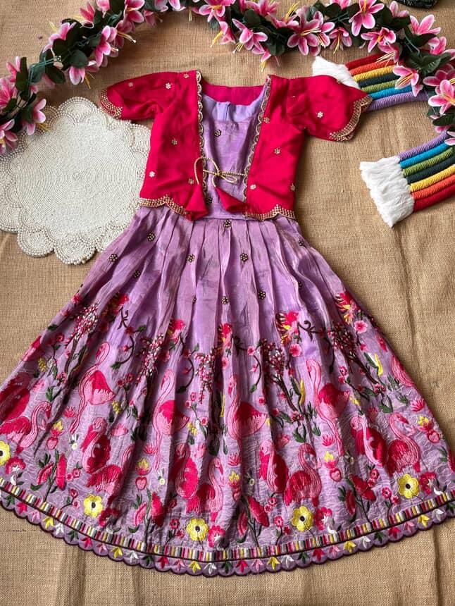 Kids Party wear Gowns with Coat