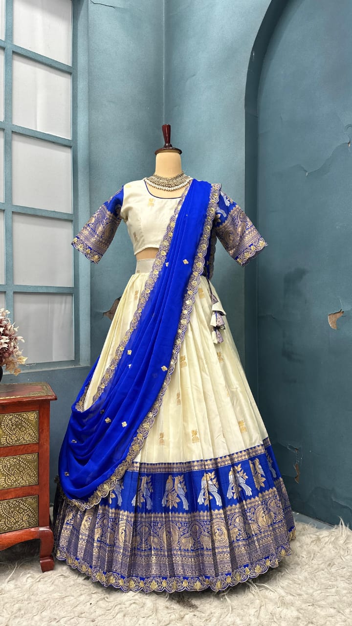 PREMIUM PURE KANJIVARAM SILK LEHENGA