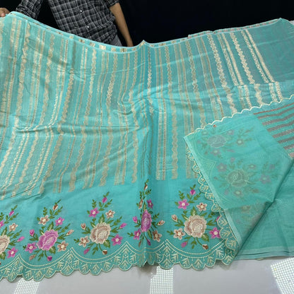Premium embroidery work classic saree