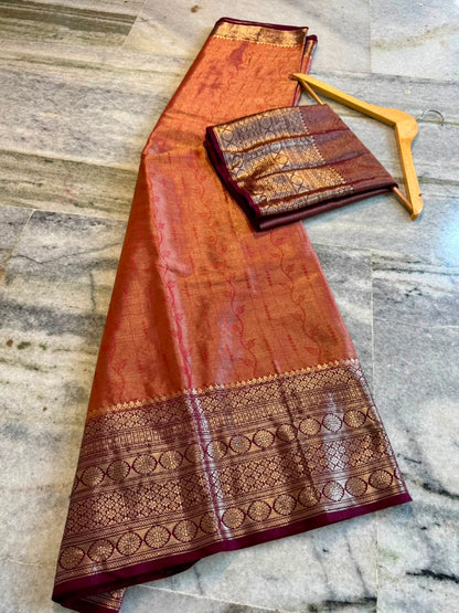 Banarasi trendy rao mango soft silk  sarees