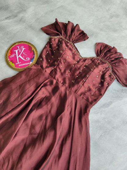 Soft rangoli silk gowns