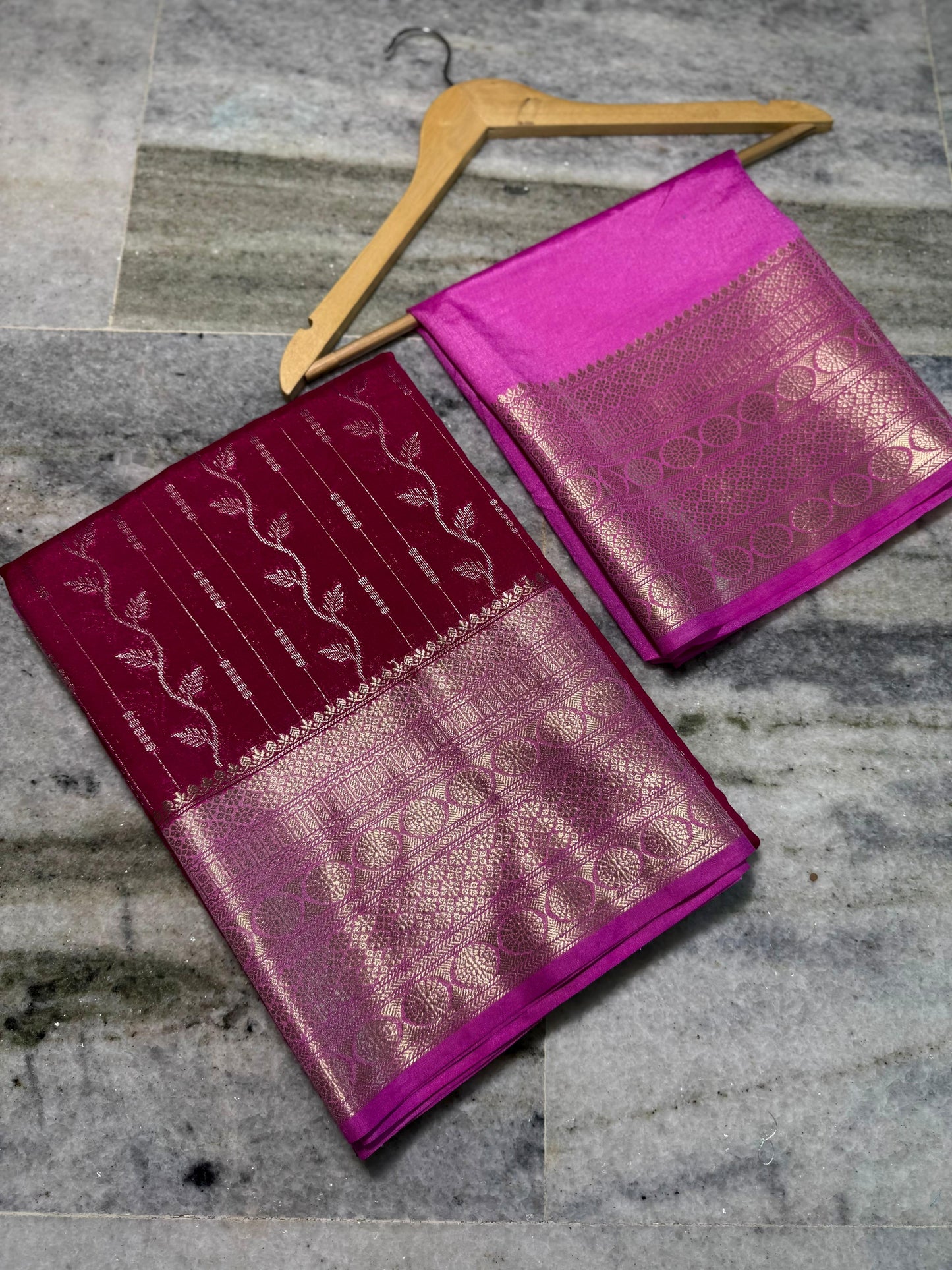 Budget Banarasi Handlooms’s semi chinya silk  sarees