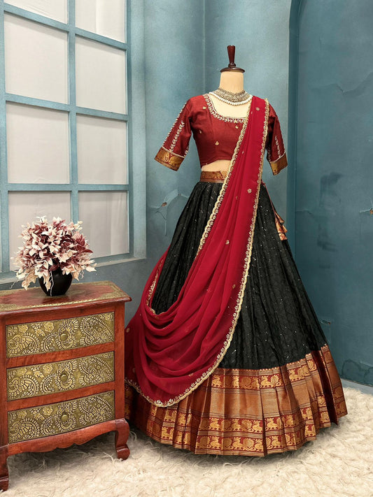 Narayanpet semi style lehenga