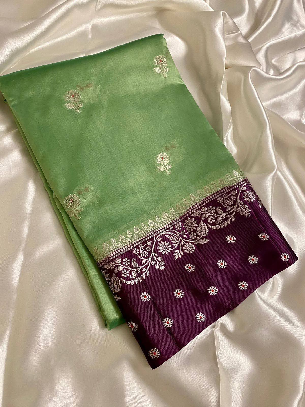 Banarasi Meena  Katan silk budget sarees
