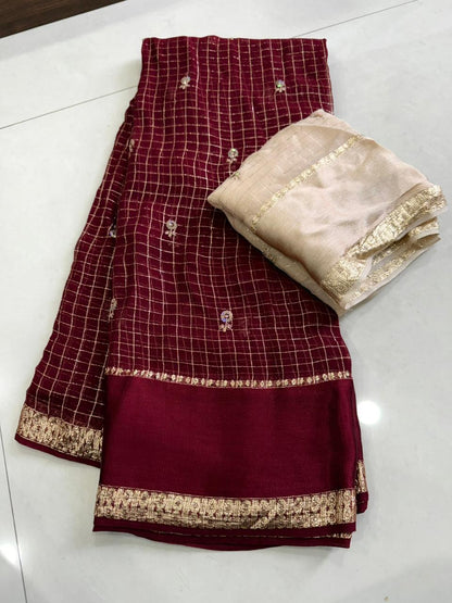 Trendy Georgette saree with sequence work