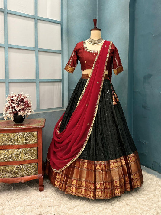 Narayanpet semi style lehenga
