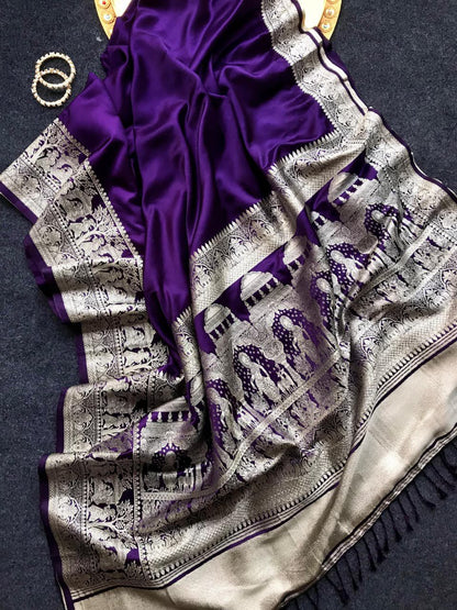 Premium Satin silk vintage Handloom’s saree