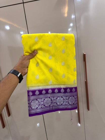 Banarasi Semi Georgette budget sarees