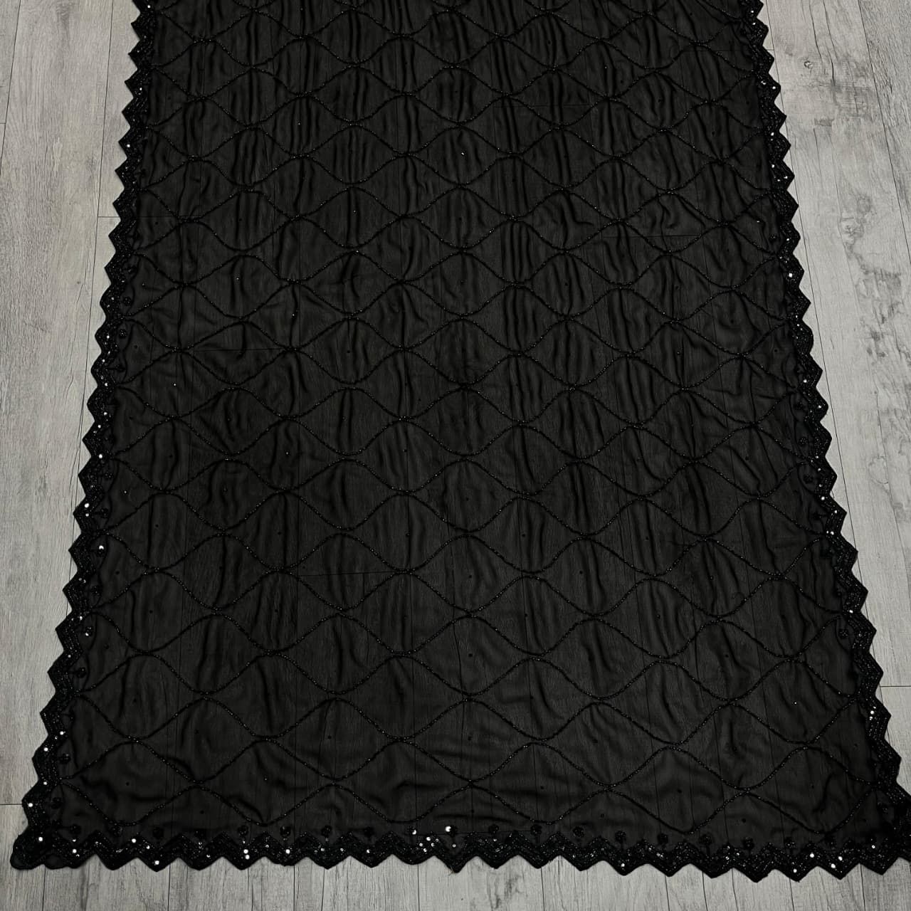 Trending black beauty georgette velvet shine saree