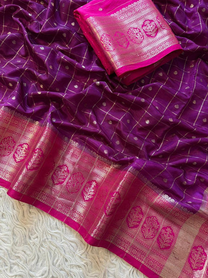 Vintage  traditional style butter silk Banarasi’s silk saree