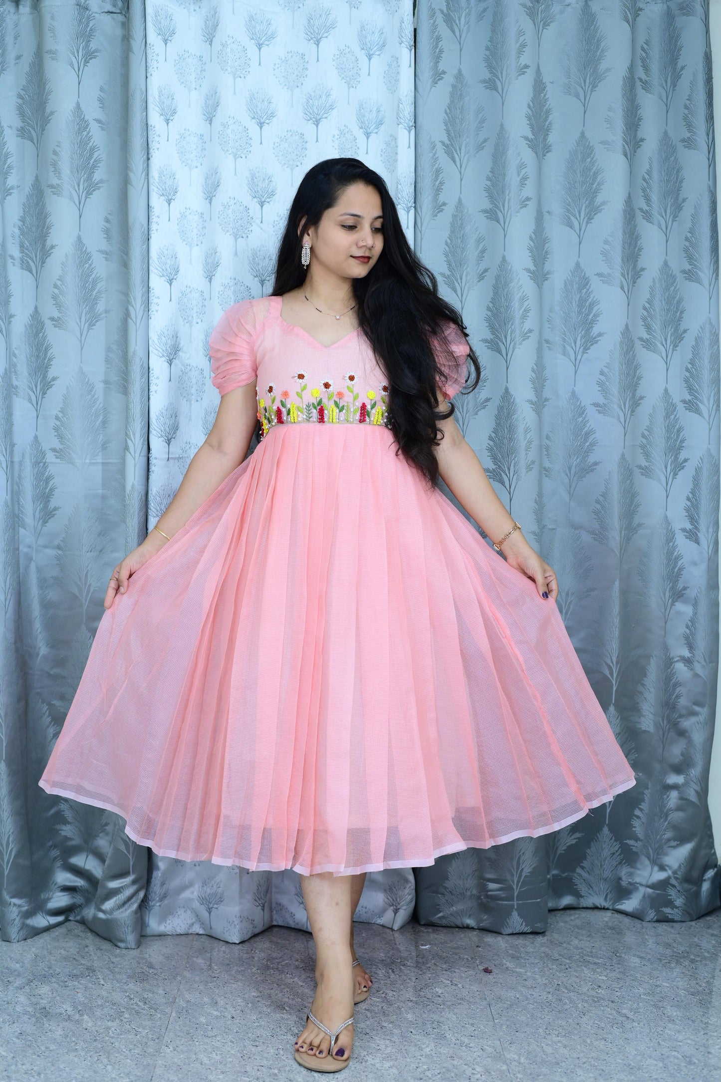 Café  Party wear Kota  handwork gowns