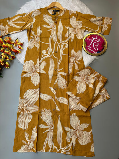 Summer special floral co-ord kurti sets