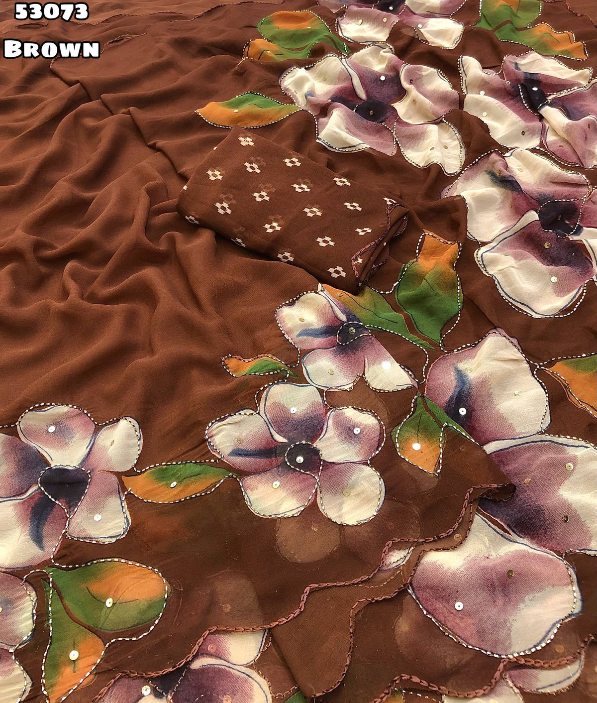 Trending soft weightless chiffon floral sarees