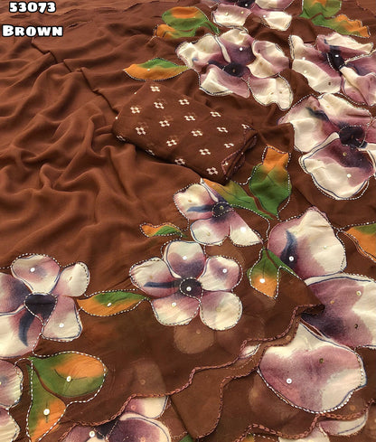Trending soft weightless chiffon floral sarees