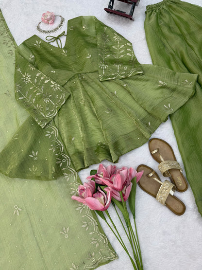 3 in one salsa silk Anarakali style gown