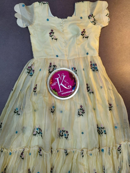 Cafe Embroidery party wear gown