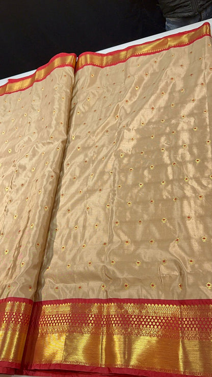 Vintage semi Gadwal traditional pattu sarees
