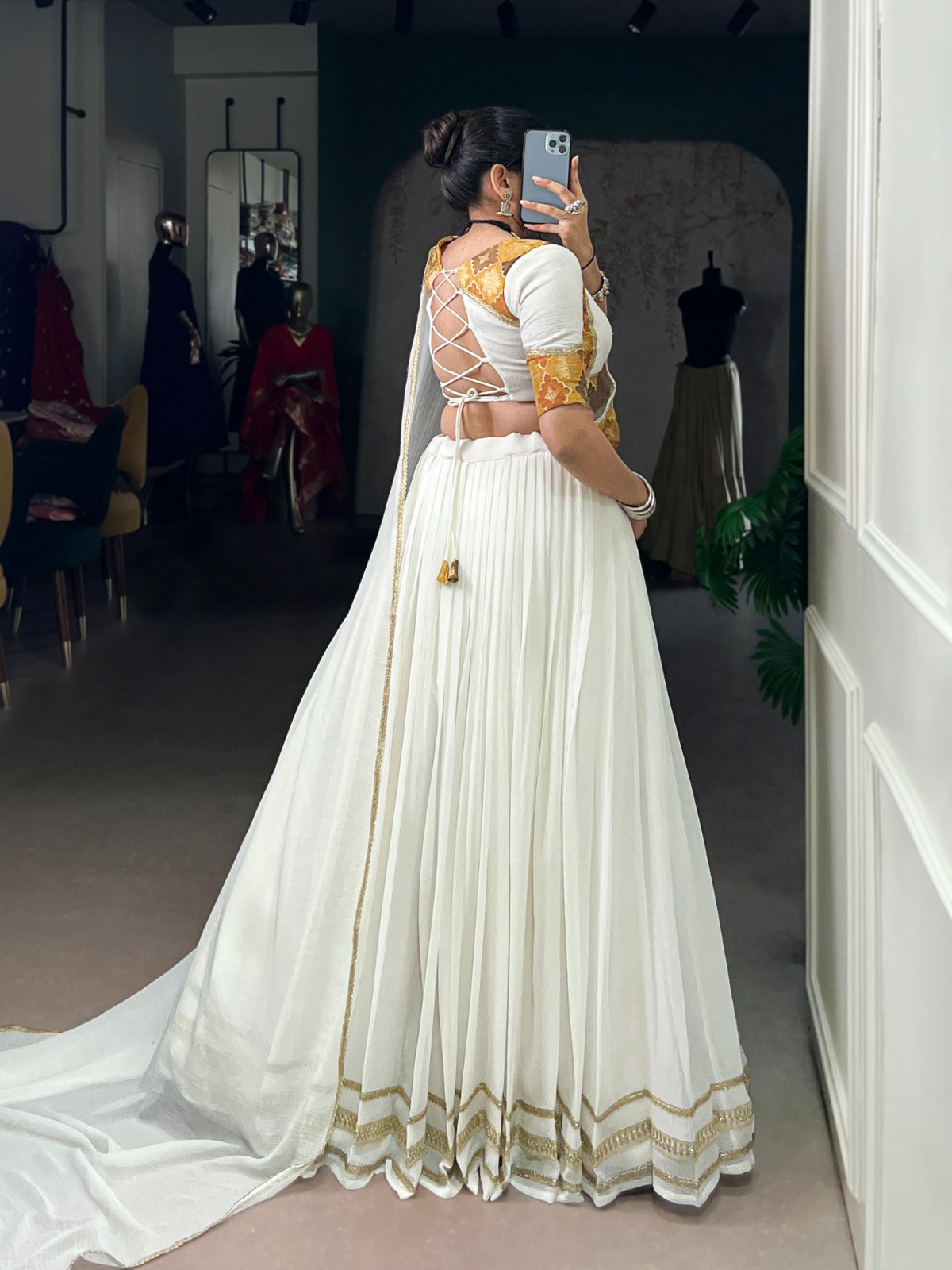Celebrate the festive glow with the pure charm of marble fabric white.