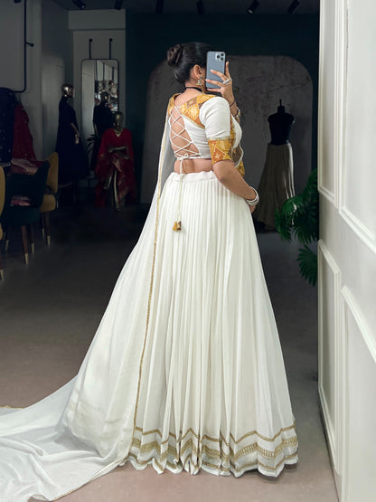 Celebrate the festive glow with the pure charm of marble fabric white.