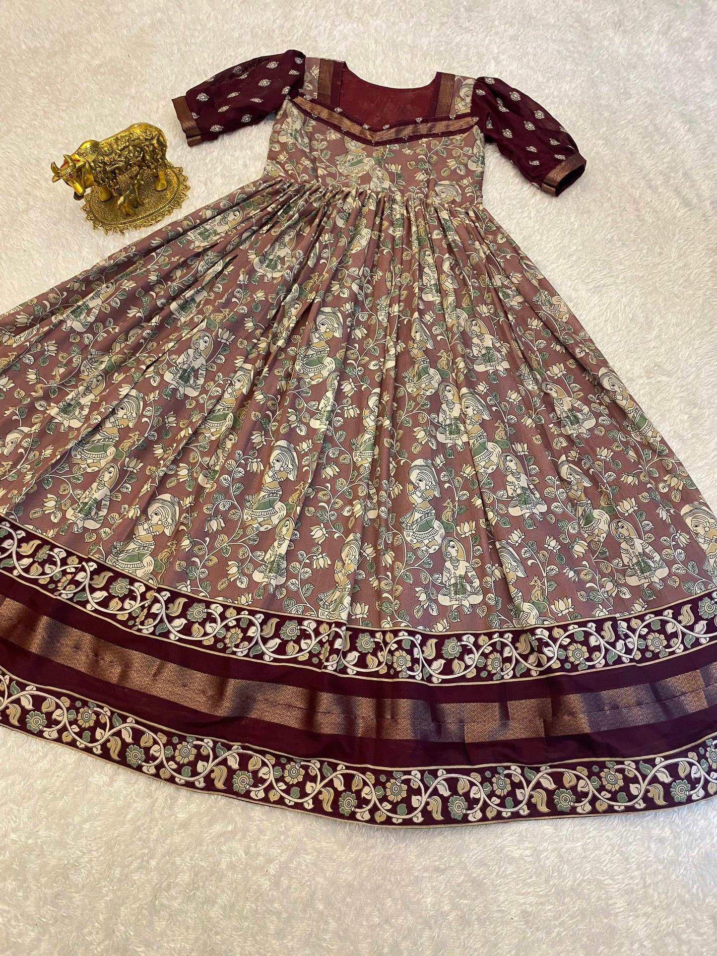 Mul cotton Kalakmari Gowns classic Insta