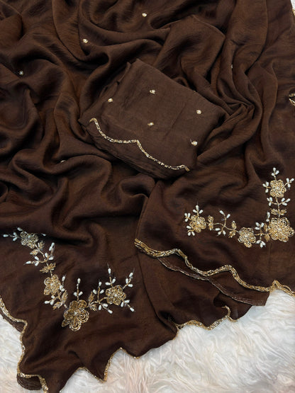Coffee crush rangoli trending Designer saree