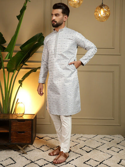 Semi Party wear gents kurta with paijama sets