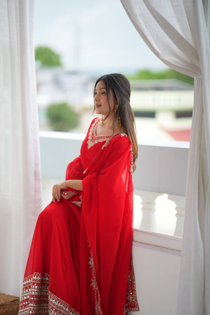 Georgette Anarkali beautiful Mirror Embroidery sequence gowns