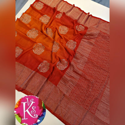 Premium pure Khadi Georgette saree Luxe