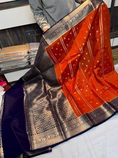 Semi Pattu Green Rao Mango soft silk minakari sarees