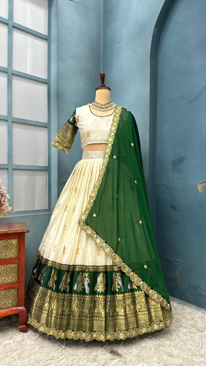PREMIUM PURE KANJIVARAM SILK LEHENGA