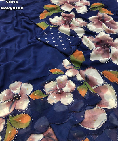 Trending soft weightless chiffon floral sarees
