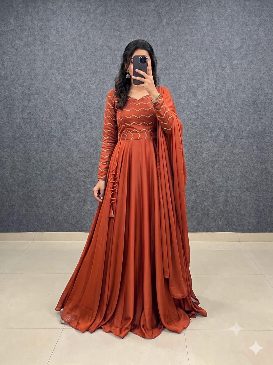 Rangoli silk cafe gowns