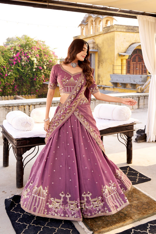 Bridesmaid lehenga choli chocolate crush