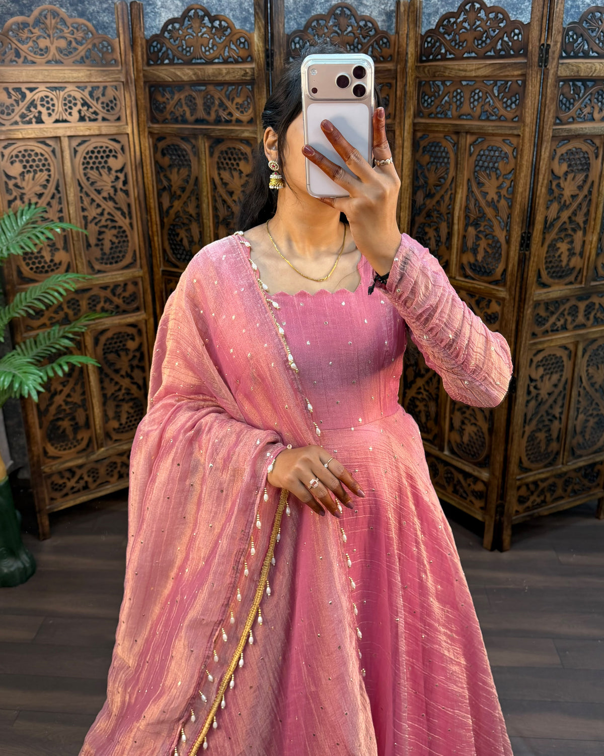 South Salsa Silk Gown with Dupatta